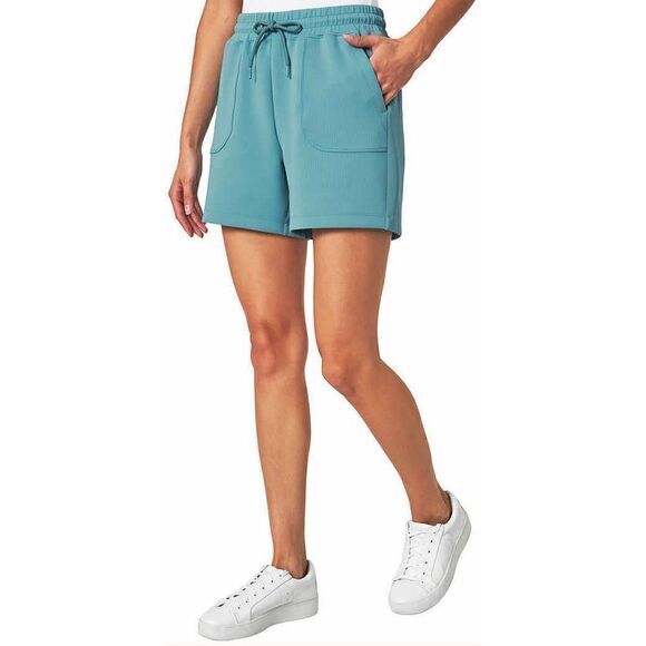 Mondetta Pants - Mondetta Ladies' Ribbed‎ Scuba Active Short Blue (Adriatic) Size X-Large NEW!